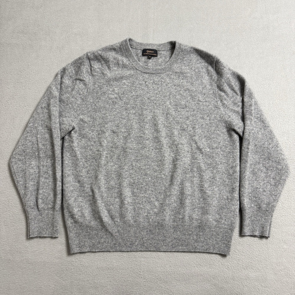 Quince Sweater Womens XL Gray Cashmere Soft Cozy Minimalist Casual